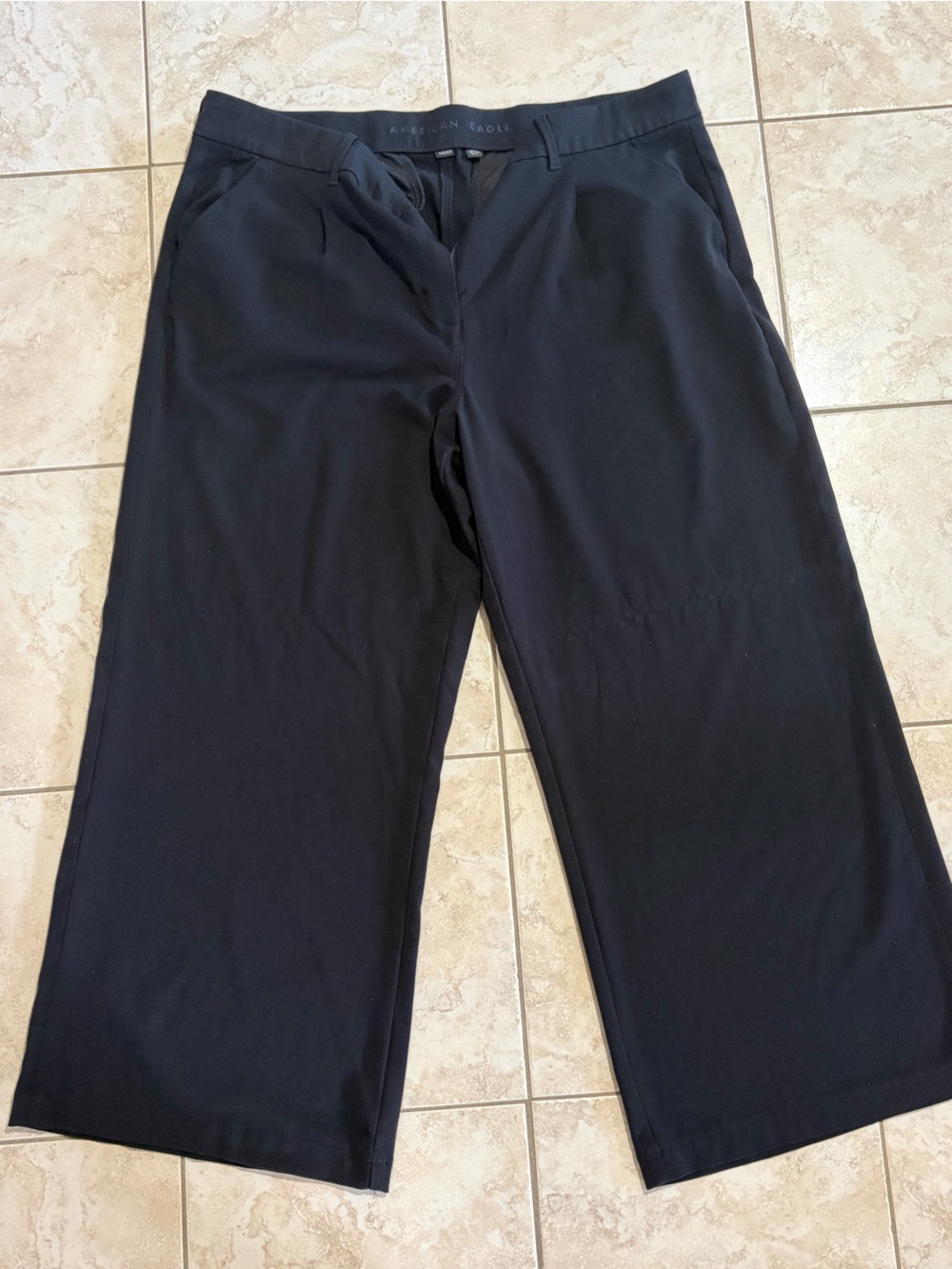 American Eagle Outfitters Black Wide-Leg Dress Pants